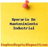 Operario De Mantenimiento Industrial