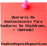 Operario De Mantenimiento Para Sanborns De Hipódromo. – (HHY446)