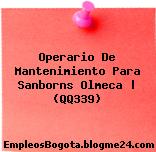 Operario De Mantenimiento Para Sanborns Olmeca | (QQ339)