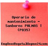Operario de mantenimiento – Sanborns PALMAS | (P835)