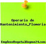 Operario de Mantenimiento_Plomeria
