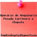 Operario de Maquinaria Pesada Carretera a Chapala