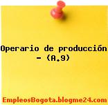 Operario de producción – (A.9)