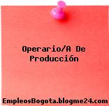 Operario/A De Producción