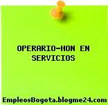 OPERARIO-HON EN SERVICIOS