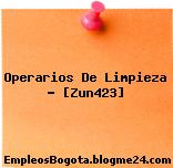 Operarios De Limpieza – [Zun423]