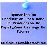 Operarios De Produccion Para Ramo De Produccion De Papel_Zona Cienega De Flores