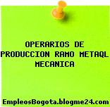 OPERARIOS DE PRODUCCION RAMO METAQL MECANICA