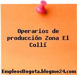 Operarios de producción Zona El Collí