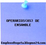 OPERARIOS(AS) DE ENSAMBLE