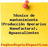 Técnico de mantenimiento (Producción Operarios Manufactura), Aguascalientes