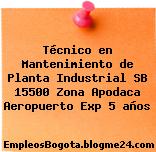 Técnico en Mantenimiento de Planta Industrial SB 15500 Zona Apodaca Aeropuerto Exp 5 años