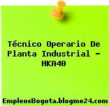 Técnico Operario De Planta Industrial – HKA40
