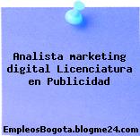 Analista marketing digital Licenciatura en Publicidad