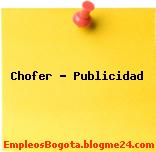 Chofer – Publicidad