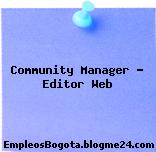 Community Manager – Editor Web