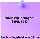 Community Manager – [IFM.193]