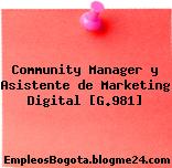 Community Manager y Asistente de Marketing Digital [G.981]