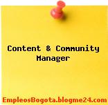 Content & Community Manager