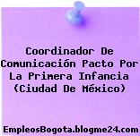 Coordinador De Comunicación Pacto Por La Primera Infancia (Ciudad De México)