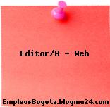 Editor/a – Web