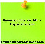 Generalista de RH – Capacitación