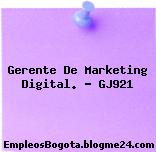 Gerente De Marketing Digital. – GJ921