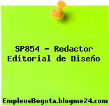 SP854 – Redactor Editorial de Diseño