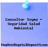 Consultor Ssyma – Seguridad Salud Ambiental