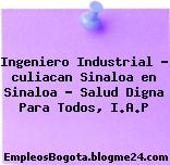 Ingeniero Industrial – culiacan Sinaloa en Sinaloa – Salud Digna Para Todos, I.A.P