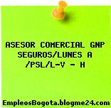ASESOR COMERCIAL GNP SEGUROS/LUNES A /PSL/L-V – H