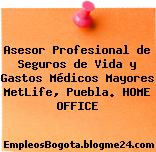 Asesor Profesional de Seguros de Vida y Gastos Médicos Mayores MetLife, Puebla. HOME OFFICE