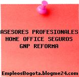 ASESORES PROFESIONALES HOME OFFICE SEGUROS GNP REFORMA