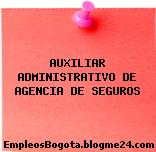 AUXILIAR ADMINISTRATIVO DE AGENCIA DE SEGUROS