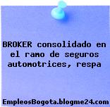 BROKER consolidado en el ramo de seguros automotrices, respa
