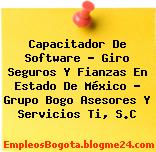 Capacitador De Software – Giro Seguros Y Fianzas En Estado De México – Grupo Bogo Asesores Y Servicios Ti, S.C