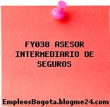 FY038 ASESOR INTERMEDIARIO DE SEGUROS