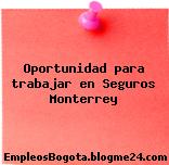 Oportunidad para trabajar en Seguros Monterrey