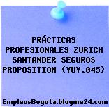PRÁCTICAS PROFESIONALES ZURICH SANTANDER SEGUROS PROPOSITION (YUY.045)