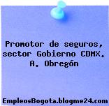 Promotor de seguros, sector Gobierno CDMX. A. Obregón