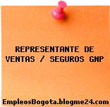 REPRESENTANTE DE VENTAS / SEGUROS GNP