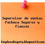 Supervisor de ventas Pachuca Seguros y fianzas