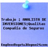 Trabajo : ANALISTA DE INVERSIONES:Qualitas Compañía de Seguros