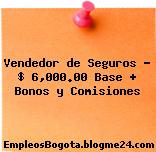 Vendedor de Seguros – $ 6,000.00 Base + Bonos y Comisiones