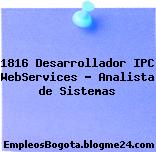 1816 Desarrollador IPC WebServices – Analista de Sistemas