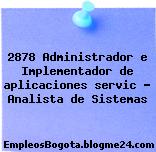 2878 Administrador e Implementador de aplicaciones servic – Analista de Sistemas