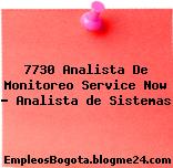 7730 Analista De Monitoreo Service Now – Analista de Sistemas