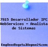 7915 Desarrollador IPC WebServices – Analista de Sistemas