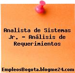 Analista de Sistemas Jr. – Análisis de Requerimientos