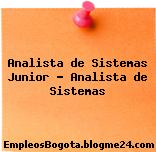 Analista de Sistemas Junior – Analista de Sistemas
